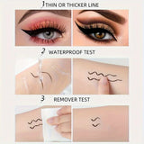 Black waterproof, sweat-proof, and smudge-proof eyeliner creates a natural look and glides on quickly and easily.