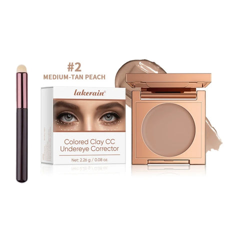 Eye Concealer Corrector Moisturizing Natural Foundation with Brush Cover Dark Circles Skin Neutralizing Under Eye Makeup