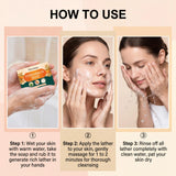 Oceaura Persimmon Soap Bar Body Odor Control Moisturizing Skin Keep Brighten Long-Lasting Freshness Daily Cleansing Fruit Handmade Shower Soap