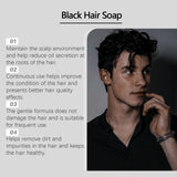 East Moon Bamboo Charcoal Hair Darkening Shampoo Soap Repair White Hair Dye Nourish Oil Control Improve Gray Hair Shampoo Soap