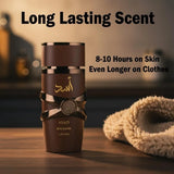 Unisex Woody Amber Eau De Parfum 100ml Long Lasting 8H Bourbon Vanilla Perfume for Daily Work Dating Business Social Occasions