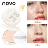 SPF30+Sunscreen Setting Powder - 24-Hour Oil Control, Long-Lasting Concealer, Waterproof, Sweat-Proof, Vitamin E
