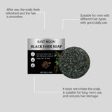 East Moon Bamboo Charcoal Hair Darkening Shampoo Soap Repair White Hair Dye Nourish Oil Control Improve Gray Hair Shampoo Soap
