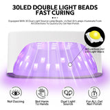 168W UV LED Nail Lamp Rechargeable Nail Dryer with Large LCD Display Professional Gel Curing Lamp 4 Timer Auto Sensor for Salon