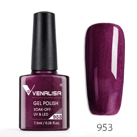 Venalisa 7.5ml Nail Gel Polish 60 Color Glitter Color Nail Varnish For Nail Art Manicure Top Coat Soak Off Enamel UV Gel Varnish
