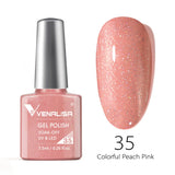 Venalisa 7.5ml Nail Gel Polish 60 Color Glitter Color Nail Varnish For Nail Art Manicure Top Coat Soak Off Enamel UV Gel Varnish