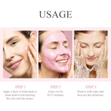 LAIKOU Japan Sakura Clay Mask Deep Cleansing Skin Mud Korean Face Mask Oil Control Shrink Pores Skin Care 80g