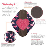 5pcs Set 4pcs Bamboo Reusable Sanitary Pads Washable Absorbent Cloth Menstrual Pads+1pc Bonus Free Mini Wet Bag