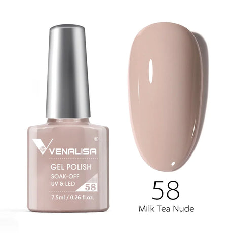 Venalisa 7.5ml Nail Gel Polish 60 Color Glitter Color Nail Varnish For Nail Art Manicure Top Coat Soak Off Enamel UV Gel Varnish
