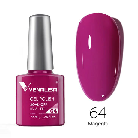 Venalisa 7.5ml Nail Gel Polish 60 Color Glitter Color Nail Varnish For Nail Art Manicure Top Coat Soak Off Enamel UV Gel Varnish