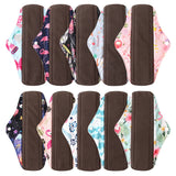 5pcs Set 4pcs Bamboo Reusable Sanitary Pads Washable Absorbent Cloth Menstrual Pads+1pc Bonus Free Mini Wet Bag