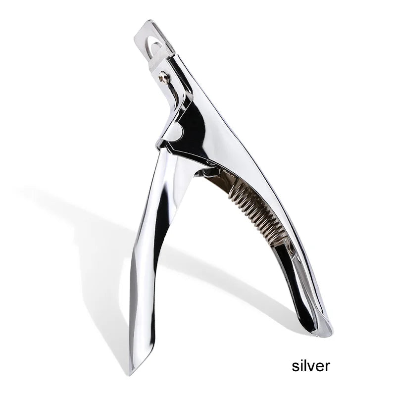 Professional Fake Nail Cutter Nail Cipper Tips Cutter U Type Acrylic Fake Nail Edge Trimmer Stainless Steel Nail Manicure Tools
