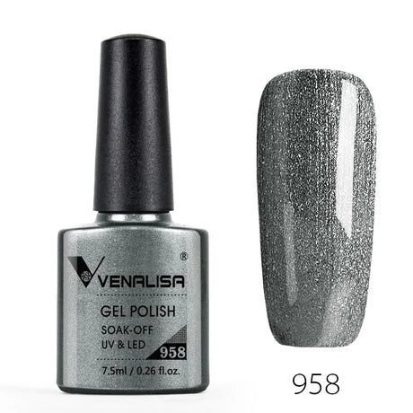 Venalisa 7.5ml Nail Gel Polish 60 Color Glitter Color Nail Varnish For Nail Art Manicure Top Coat Soak Off Enamel UV Gel Varnish
