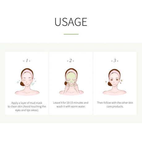 LAIKOU 7pcs Matcha Green Clay Mud Face Mask Night Facial Packs Dark Circle Moisturize Mask for Facecare