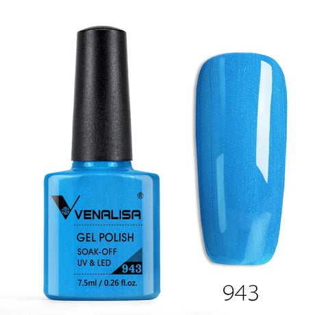 Venalisa 7.5ml Nail Gel Polish 60 Color Glitter Color Nail Varnish For Nail Art Manicure Top Coat Soak Off Enamel UV Gel Varnish