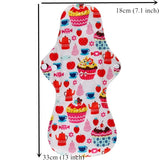 10pcs Organic Bamboo Charcoal Washable Hygiene Menstrual Pads Heavy Flow Sanitary Pads Lady Cloth Pad Reusable Pads