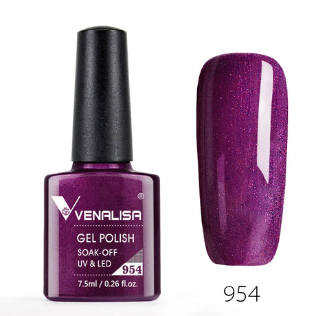 Venalisa 7.5ml Nail Gel Polish 60 Color Glitter Color Nail Varnish For Nail Art Manicure Top Coat Soak Off Enamel UV Gel Varnish