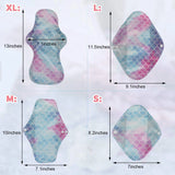 5pcs Set 4pcs Bamboo Reusable Sanitary Pads Washable Absorbent Cloth Menstrual Pads+1pc Bonus Free Mini Wet Bag