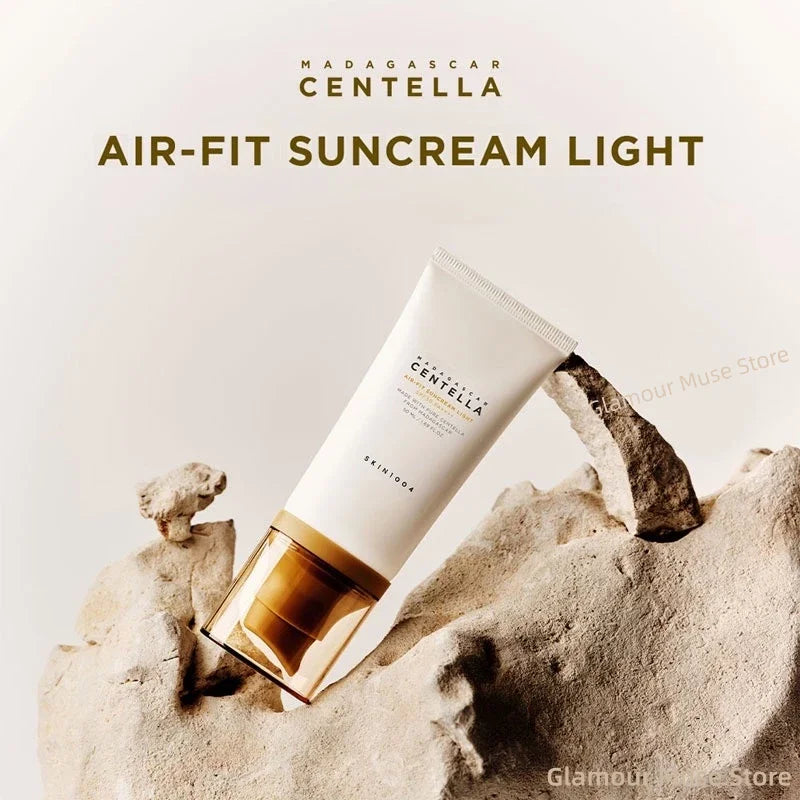 Korean Madagascar Centella Soothing Whitening Cream & Air-Fit Suncream Light SPF30 PA++++ Daily Sun Protection Skincare Products
