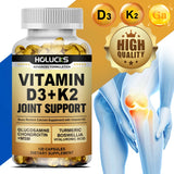 Advanced Vitamin D3 K2 Joint Support Supplement, for Heart & Bone Health, Cardiovascular & Immune Support, Calcium Absorption