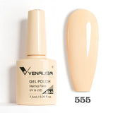 VIP5 Venalisa Nail Gel Polish Jelly Color HEMA/TPO FREE Nude Pink Semi Permanent Soak Off UVLED Gel Polish Sparkle Gel Varnish