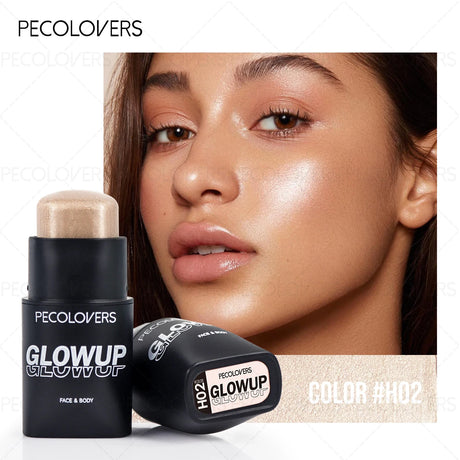1PC Glowup Glow Highlighter Stick-Waterproof&Sweatproof,Long-Lasting Wear,Naturally Brightens Facial Contours&Highlights Makeup