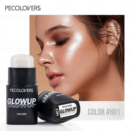 1PC Glowup Glow Highlighter Stick-Waterproof&Sweatproof,Long-Lasting Wear,Naturally Brightens Facial Contours&Highlights Makeup