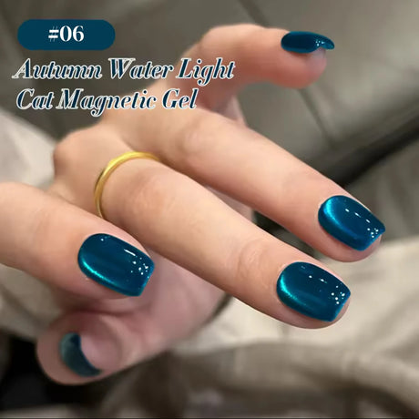12ml 1-21pcs Brown Gold Cat Eye Gel Nail Polish Hot Selling Winter Whitening Magnet Gel Polish Gold Nails Nail Supplies Nail Art