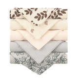 5pcs Baby Saliva Soft Absorbent Gauze Cotton Burp Cloth Kindergarten Handkerchief Newborn Washcloth Nursing Towel