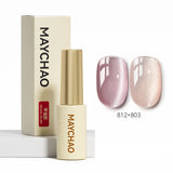 MAYCHAO 5ML Gel Nail Polish 9D Laser Diamond Glitter Cat Eye Gel Semi-Permanent Soak Off UV LED Gel Nail Manicure Tools Nail Art