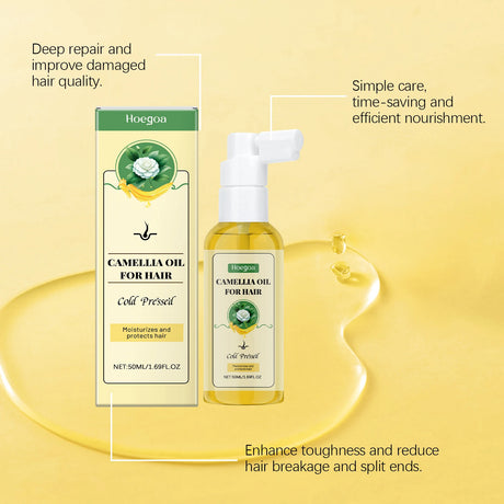 Repairing Camellia Hair Oil Spray For Dry Damaged Frizz Control Nourishing Conditioner With Camellia Seed Oil Hair Treatment