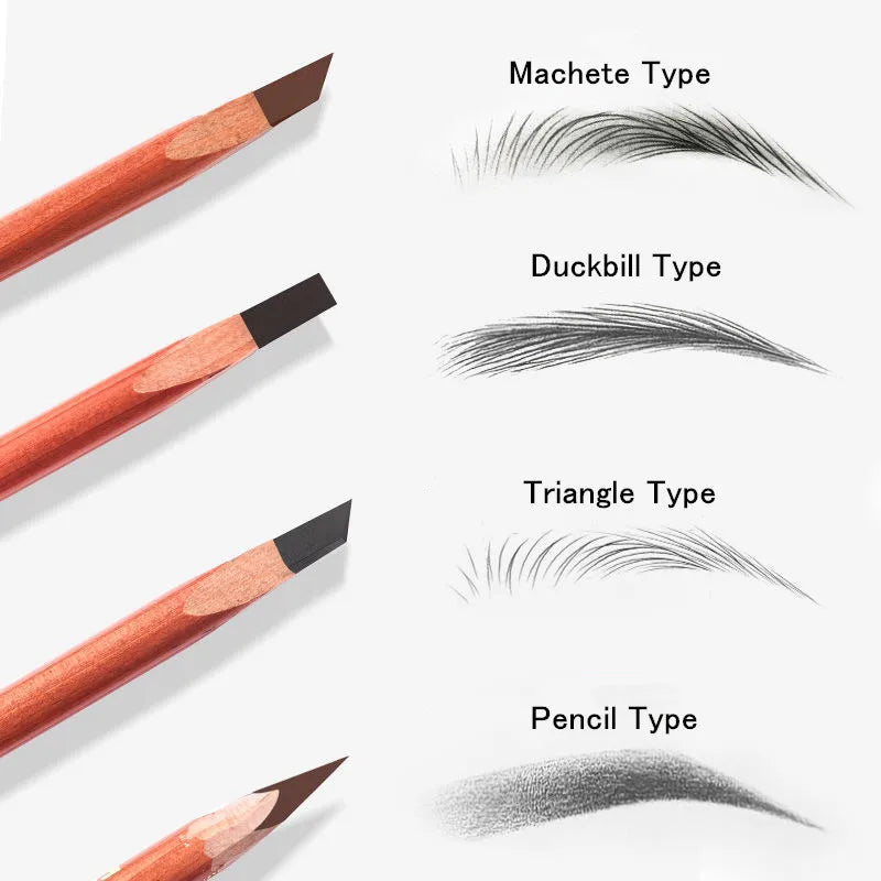 Matte Hard Eyebrow Pen Microblading Brows Definer Enhancers Easy To Apply Pencil Permanent Natural Waterproof Eyebrows Paint