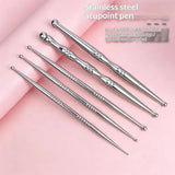 New Acupuncture Stick Double Head Face Massage Tool, Stainless Steel Acupressure Pen, Ear & Body Acupoint Probe For Muscle Relie