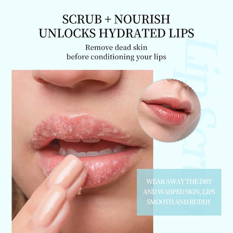 Moisturizing Anti-Chapped Lip Scrub, Brightens, Whitens, and Softens Lips, Gently Removes Dead Skin and Chapped Skin