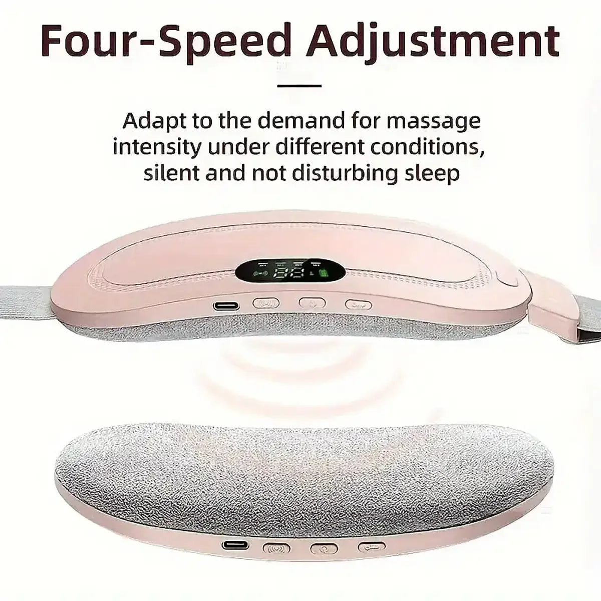 Portable Wireless Heating Pad, Menstrual Heating Pad, Back Heating Pad, With 3-Speed Temperature Adjustment And 4-Speed Massage Modes, Portable Electric Heater Quickly Provides Heating Effect For Women And Girls' Abdomen, Sui