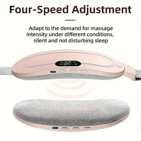 Portable Wireless Heating Pad, Menstrual Heating Pad, Back Heating Pad, With 3-Speed Temperature Adjustment And 4-Speed Massage Modes, Portable Electric Heater Quickly Provides Heating Effect For Women And Girls' Abdomen, Sui
