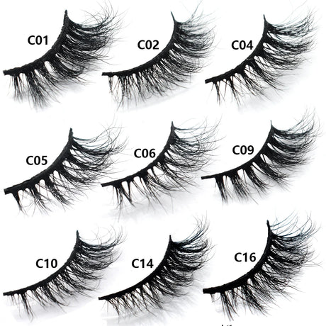 Half Lashes Short Mink Eyelashes Fluffy Soft False Eyelashes Wispy Cross Strip Eye Lashes Natural Mink Eyelash Extension Makeup