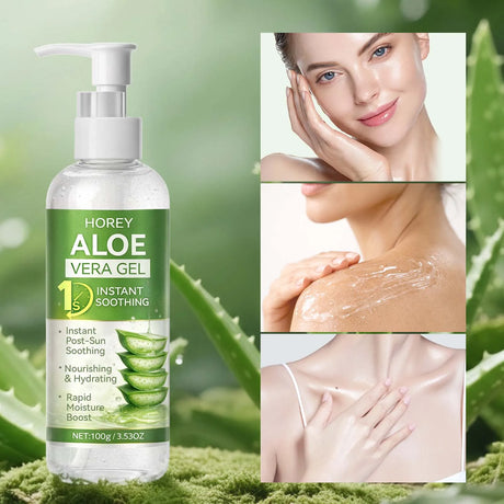 Aloe Vera Gel Instant Soothing After-Sun Moisturizing Hydrating For Face & Body Refreshing Hydrates Dry Skin with Aloe Water