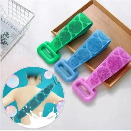 1PCS Silicone Bath Scrubber Soft Exfoliating Back Massage Shower Brush Body Wash Removal Tool for Bathroom