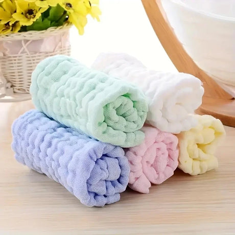 Soft Muslin Baby Washcloths - Gentle Newborn Face Towel for Sensitive Skin, Ideal for Baby Registry & Shower Essentials