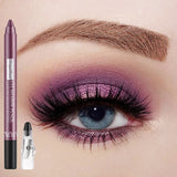 Metallic Blue Pearlescent Eyeshadow Pencil Stick Lasting Waterproof Smoky Glitter Grey White Purple Eye Shadow Highlighter Pen