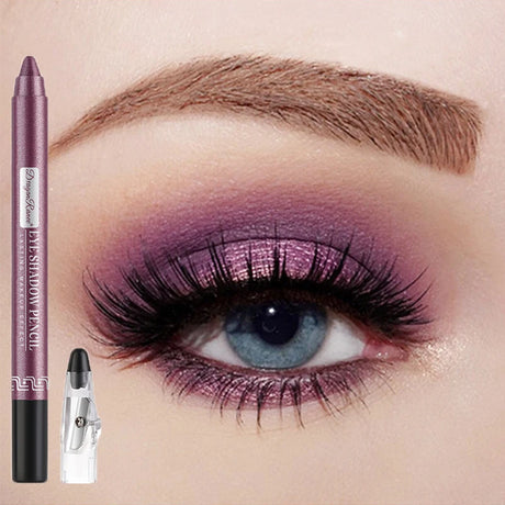 Metallic Blue Pearlescent Eyeshadow Pencil Stick Lasting Waterproof Smoky Glitter Grey White Purple Eye Shadow Highlighter Pen