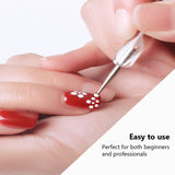 Professional Dual-Use Nail Art Dotting Pen Manicure Tool for Creative Design - Swirl Wood Marbleizing Steel Rhinestones