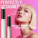 Face Pearl Diamond Highlighter Stick Contour Nose Shadow Lasting 3D Brightening Cheek Blusher Illuminator Repairing Makeup Pen