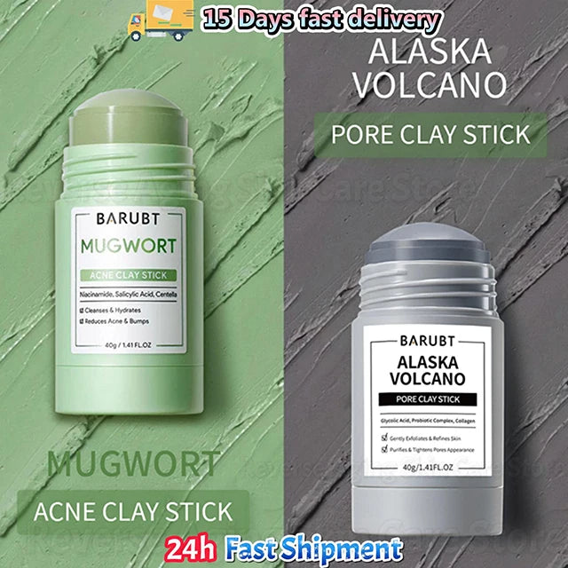 Alaska Volcano Mask Mugwort Cleansing Mask Stick Shrink Pores Acne Deep Blackhead Remover Facial Cleansing Moisturizing Mask 40g