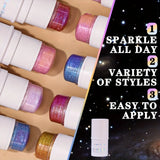 Chameleon Holographic Glitter Shimmer Highlighter Stick, Makeup for Face and Body, Color Changing Glitter Stick Under Light