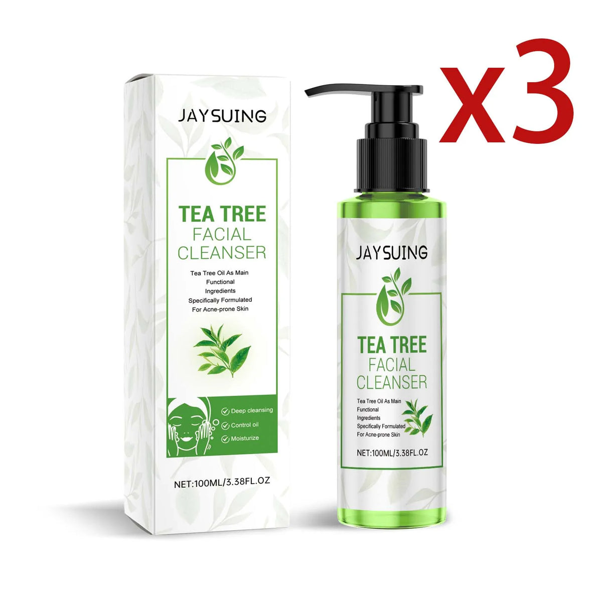 Tea Tree Cleansing Gel Exfoliation Remove Facial Dirt Preventing Blackheads Relieve Skin Sensitivity Moisturizing Face Cleanser