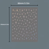 Metal Laser Holographic Star Nail Stickers, Disposable Self-Adhesive Resin Nail Decals for Women, Art Decor Accessories