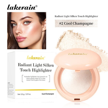 Highlighter Powder LongLasting Waterproof Face Instant Silky Skin Glow Baked Shimmer Illuminator Makeup Contouring Glitter