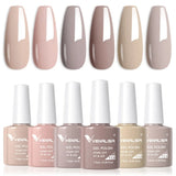 VIP5 Venalisa Nail Gel Polish Jelly Color HEMA/TPO FREE Nude Pink Semi Permanent Soak Off UVLED Gel Polish Sparkle Gel Varnish